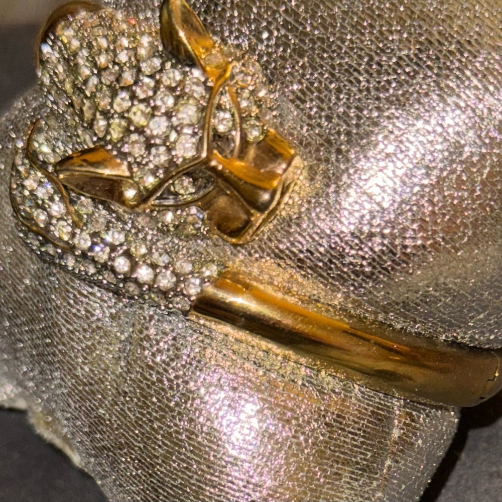 MOV WIFE VTG Gold Pave Crystal Panther Bracelet - Picture 12 of 17